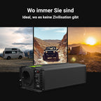 Green Cell 300W/600W 12V auf 230V Reiner Sinus Volt kfz Spannungswandler Wechselrichter Konverter Pure Sine Wave Power Solar Inverter DC AC Umwandler Stromwandler Zigarettenanzünder Steckdose