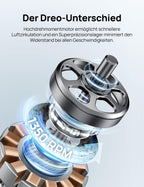Dreo 20dB DC Motor Turmventilator Leiser, 11M Windentfernung Ventilator mit Kühlung Fernbedienung, 9 Stufen 4 Modi, 90° Oszillierender Stand Ventilatoren für Schlafzimmer, Tower Fan mit 12H Timer