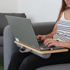 PEPE Mobility - Laptop Ständer Bett Holz, Laptopkissen Knietablett 17 Zoll, Unterlage Schoß Kissen Bambus, Kissentablett Sofa