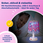 Vtech Mosaic Magic Lights Lampe – Personalisierbare Kinderlampe mit wiederverwendbaren Mosaiksteinen – Inkl. Nachtlicht-Funktion, Lichtmustermodus und Musik – Für Kinder von 5-9 Jahren
