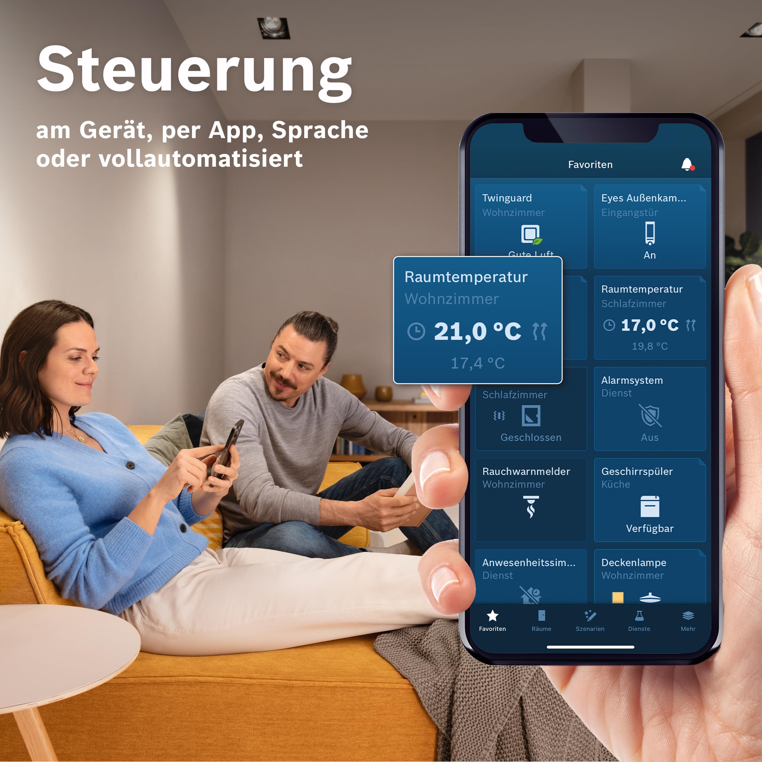 Bosch Smart Home Heizkörperthermostat II [+M], smartes Thermostat, Flexible Nutzung im Bosch Smart Home System oder herstellerübergreifend in Matter Systemen, anthrazit