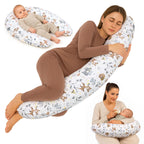 Totsy Baby Stillkissen XXL Schwangerschaftskissen 190 cm - Pregnancy Pillow Body Pillow Seitenschläferkissen Schlafkissen Lagerungskissen Kissen mit Bezug aus Baumwolle Oeko-Tex