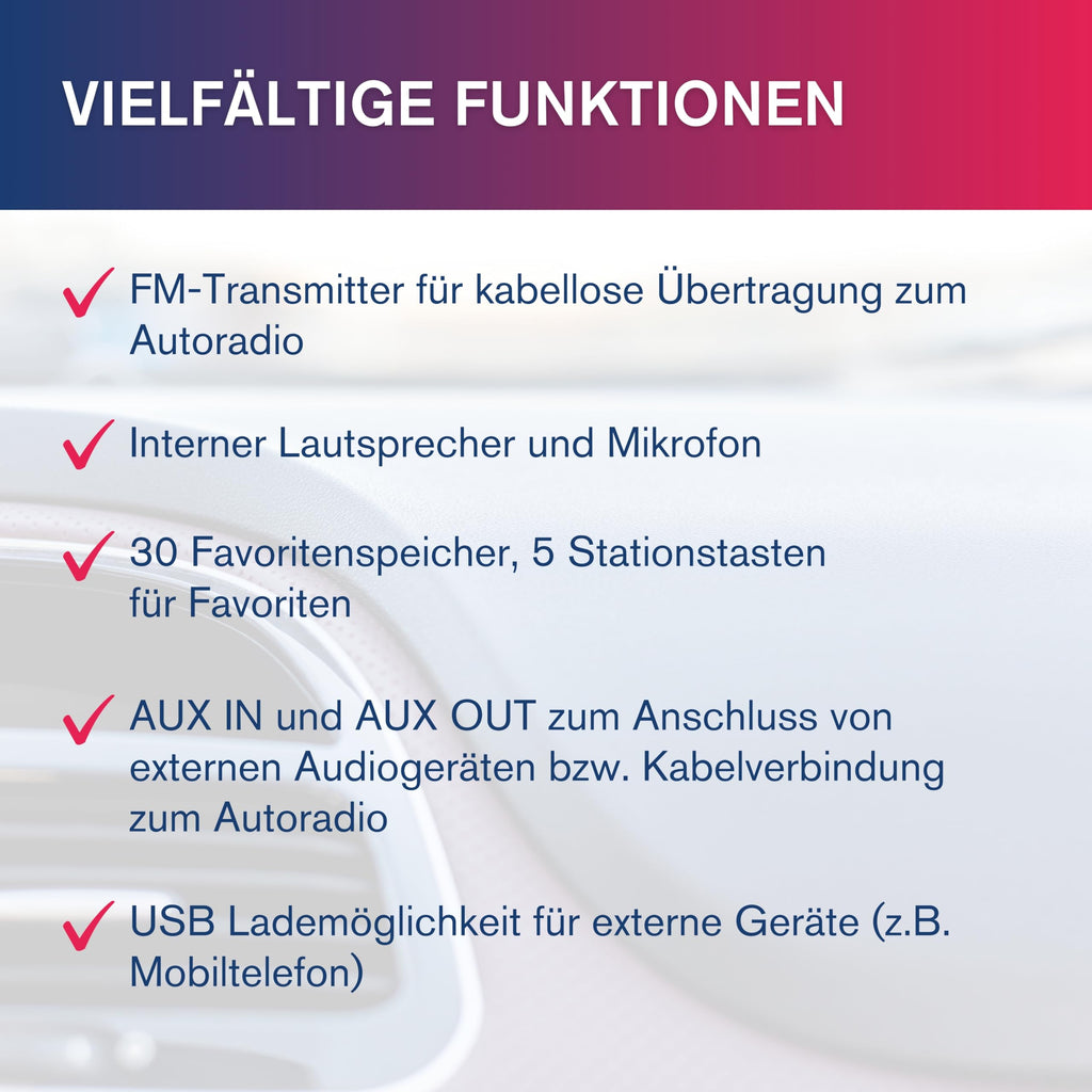 Albrecht DR 57 DAB+ Autoradio-Adapter, zum kabellosen Aufrüsten von KFZ-Radios, DAB+ & Musik-Streaming, inkl. Freisprechfunktion, 27257, schwarz