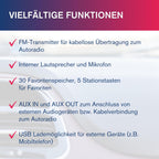 Albrecht DR 57 DAB+ Autoradio-Adapter, zum kabellosen Aufrüsten von KFZ-Radios, DAB+ & Musik-Streaming, inkl. Freisprechfunktion, 27257, schwarz