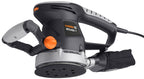 Meister Exzenterschleifer 480 W, MES480-1 - Schleifteller 125 mm - Drehzahlregelung & Drehzahl-Vorwahl - Klettbefestigung - Staubabsaugung / Drehschleifer mit Zusatzhandgriff / 5457200