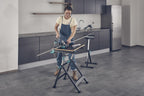 wolfcraft Schmiege und Schneidlade - 2 in 1 Gehrungslade aus Stahl mit Winkelhalbierenden zum Schneiden von bis zu 100 mm hohen Fußleisten & Ausmessen von Raumwinkeln - 6948200