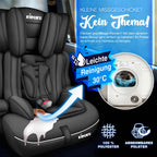 KIDUKU® Kindersitz 9-36 kg (1-12 Jahre) mit Kindersitzunterlage - Autositz ECE R129/03, Gruppe 1/2/3 Autokindersitz Kinderautositz