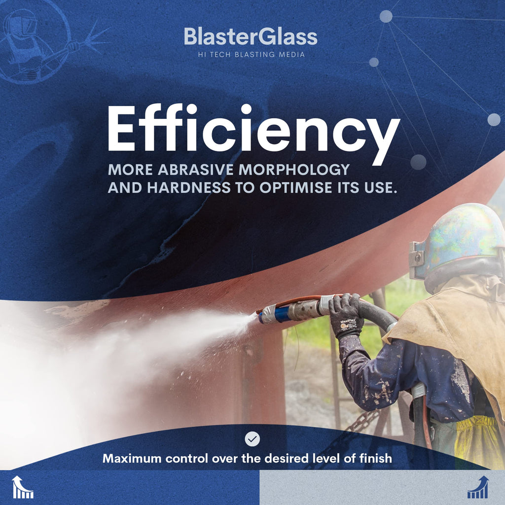 BlasterGlass Hi-Tech 40-60 Abrasive Strahlmittel für Strahlkabinen und Sandstrahlpistolen 10 kg