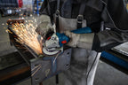 Bosch Professional Winkelschleifer GWS 12-125 (Scheiben-Ø: 125mm, Leistung 1200 W, Wiederanlaufschutz, inkl. Schutzhaube, Spannmutter, Standard-Zusatzhandgriff)