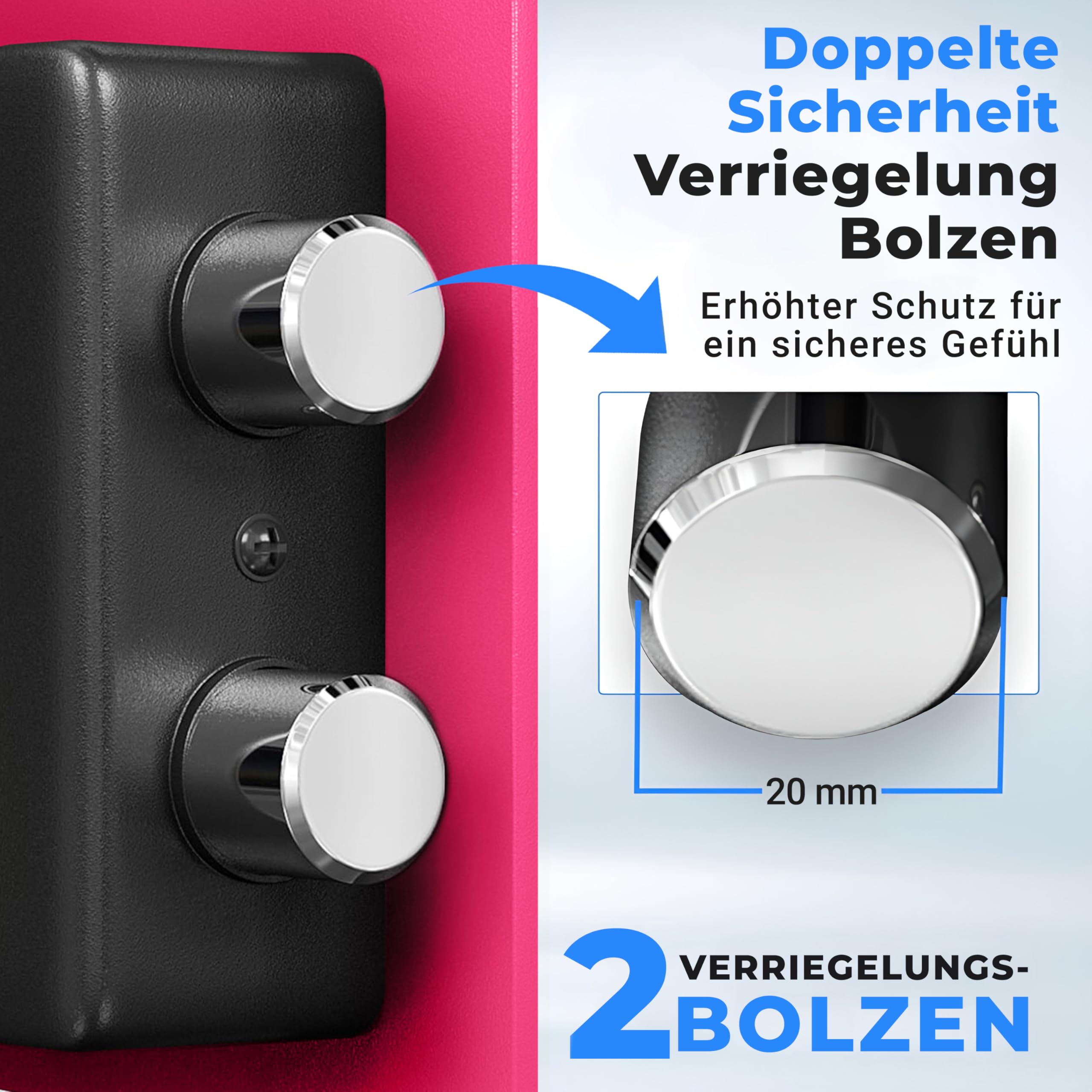 SereneLife Elektronischer Safe | robuster 23,1 x 17 cm Geldtresor | digitaler Touchpad-Schloss mit Code 2 Schlüsseln | kleiner Safe für Zuhause/Büro, sicheres Bargeld, Schmuck, Schusswaffen