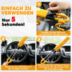 Tevlaphee Lenkradkralle, Lenkradschloss für Auto, Diebstahlsicherung auto, Strapazierfähig, Universelle Passform, PVC-Schutz, Verstellbar für Autos, SUVs, Wohnmobil, Wohnwagen, 3 Schlüssel(Gelb)