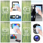 Übergroße Mikrofaser-Reinigungstücher XL - 5er Pack - 12 x 12 Zoll - Doppelseitige Reinigungstücher - Mikrofaser- und Wildledertuch für Smartphones, LCD-Fernseher, Tablets, Laptop-Bildschirme