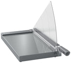 Leitz Precision Office Pro Hebelschneider A4+, bis zu 25 Blatt, Schneidemaschine mit 457 mm Schnittlänge, Präzisionsstahlklinge, Premium-Glasunterlage, Kantenbeleuchtung & Klingenschutz, 90240000