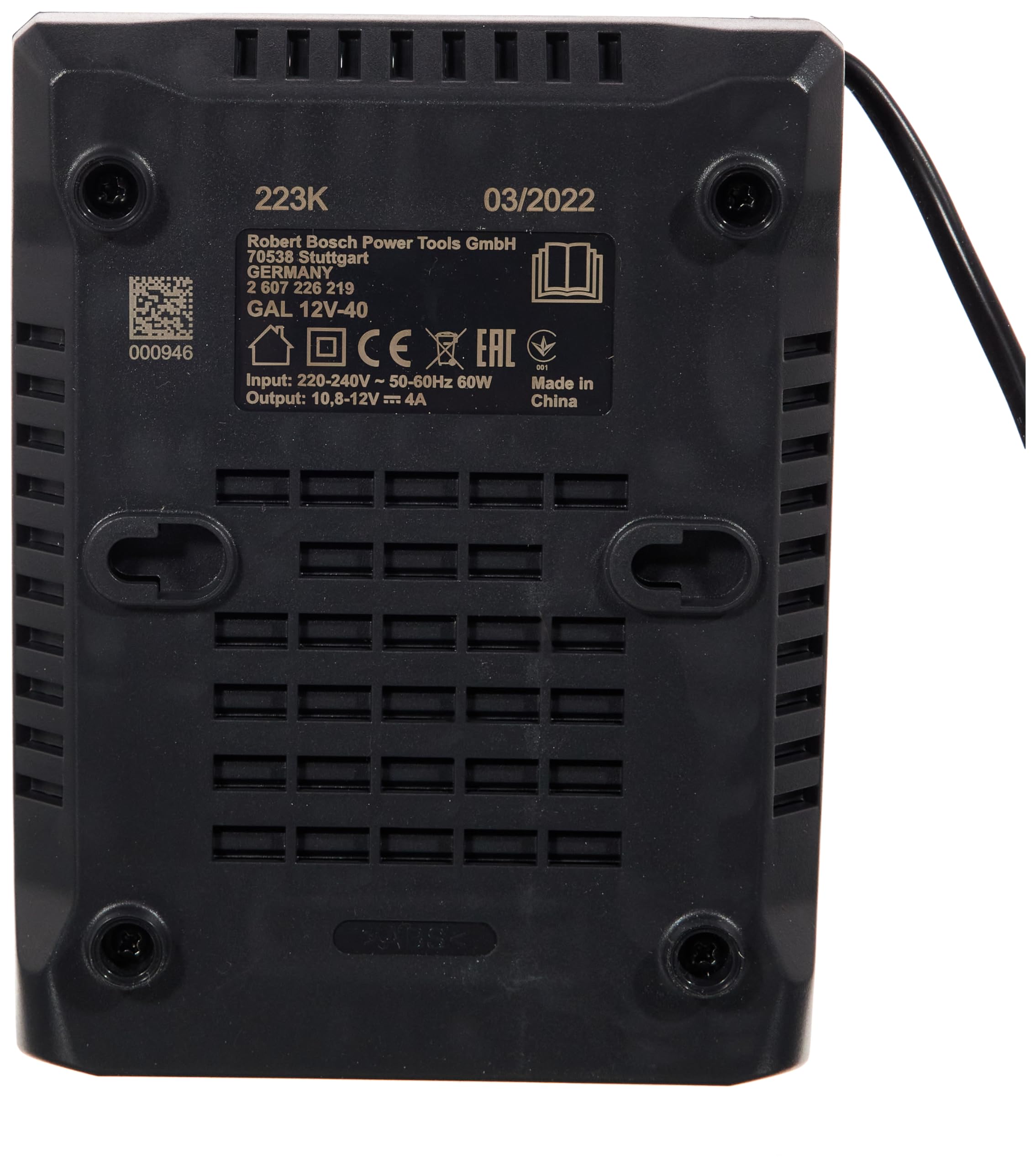 Bosch Professional Singlevolt-Li-Ion-Schnellladegerät GAL 12V-40 (Zubehör für 12 V Li-Ion-Akkus von Bosch Akku-Geräten)