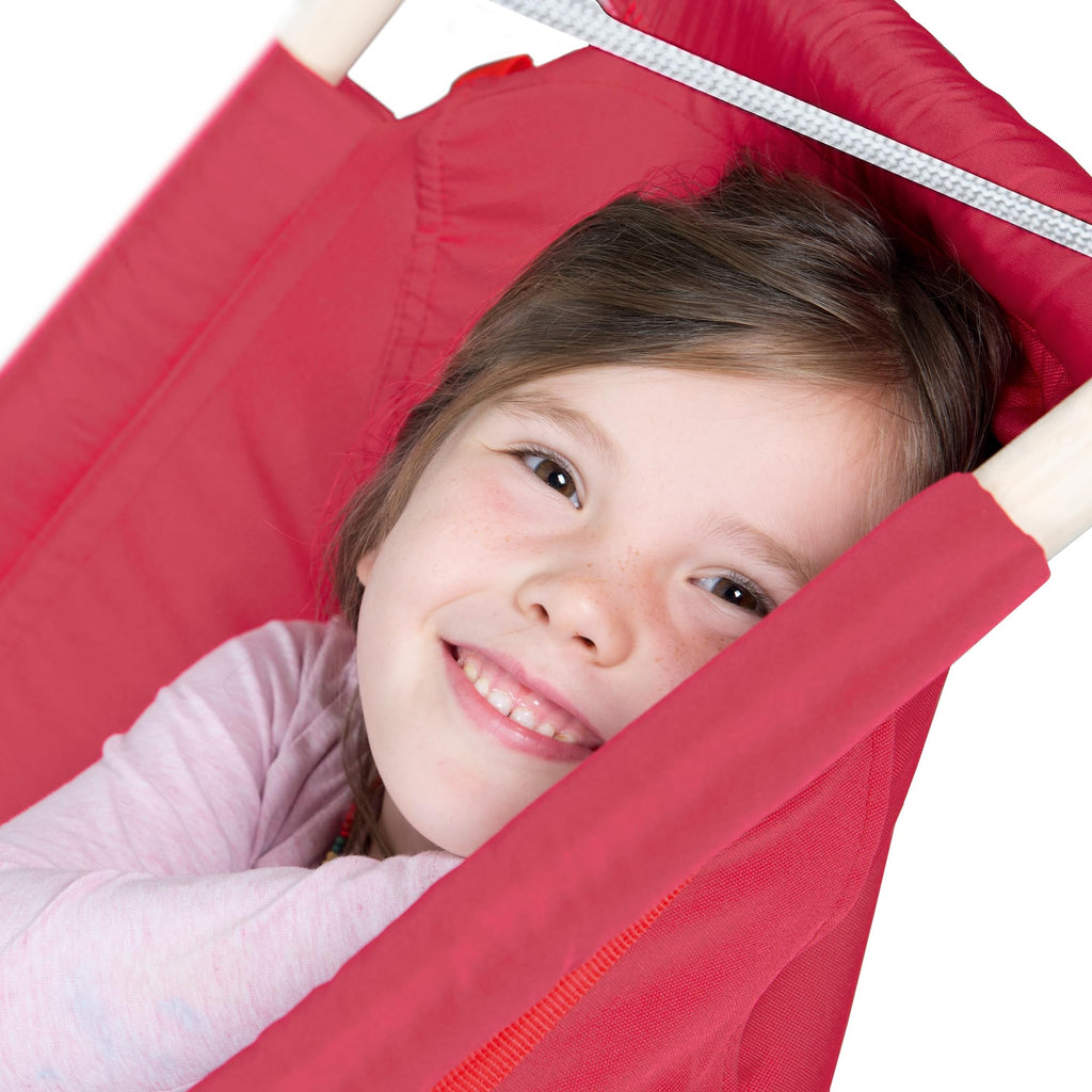 roba Hängesessel für Kinder - Verstellbar von Schaukelliege zu Schaukelsitz - Indoor / Outdoor - bis ca. 6 Jahre / 30 kg - Rot