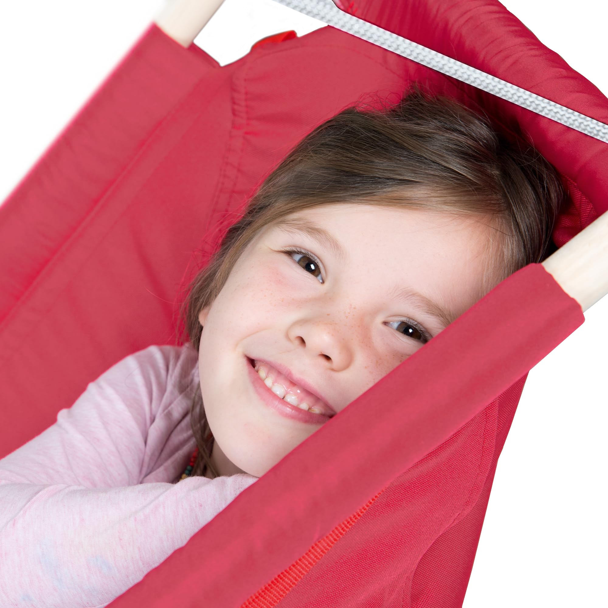 roba Hängesessel für Kinder - Verstellbar von Schaukelliege zu Schaukelsitz - Indoor / Outdoor - bis ca. 6 Jahre / 30 kg - Rot