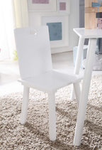roba Kindersitzgruppe aus Holz - Kindermöbel Set aus 2 Kinderstühlen & 1 Tisch - Kindertisch Set für Kinderzimmer von Jungen & Mädchen - Weiß lackiert
