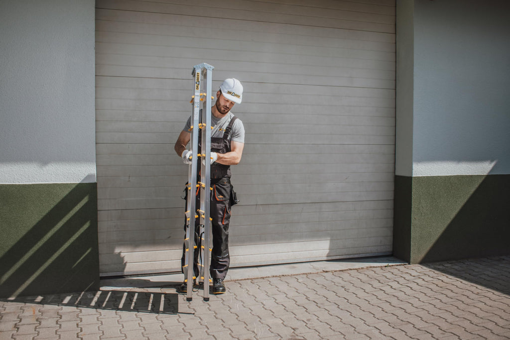 DRABEST Leiter PRO Serie Trittleiter Alu Klaptritt 8 Stufen Klappleiter Beidseitig Leiter max 150 kg