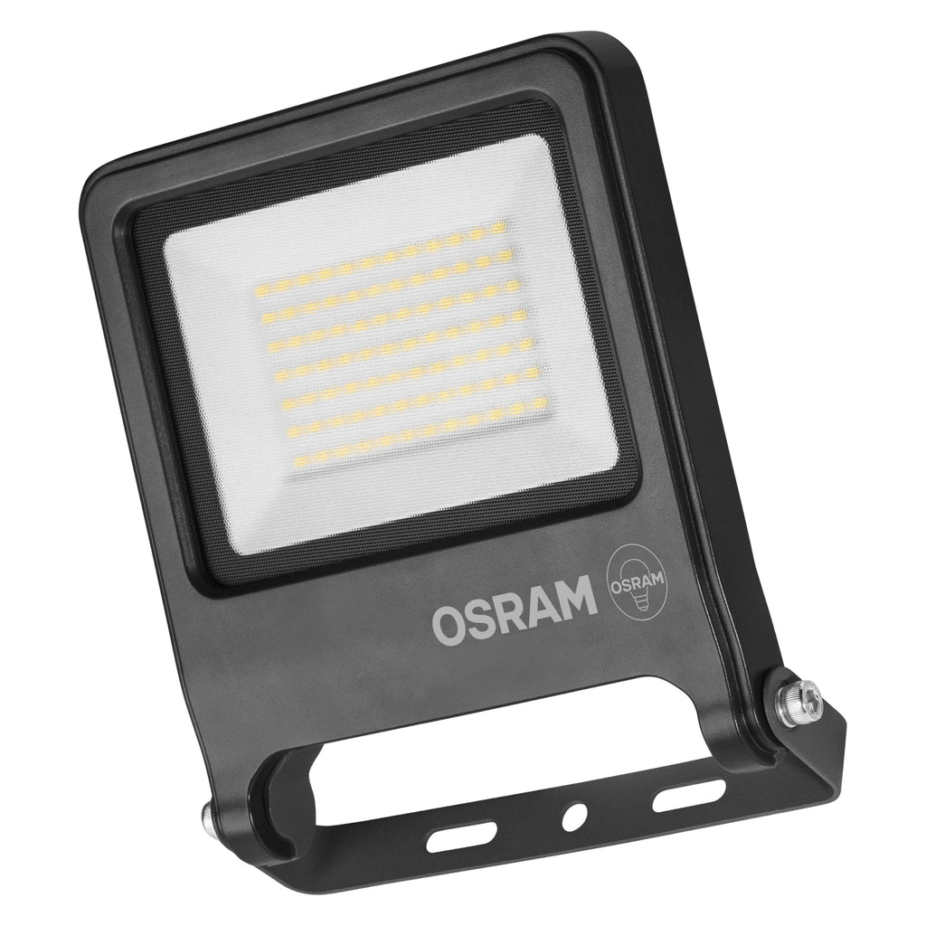 Osram ENDURA FLOOD PC 50W LED-Fluter, 3000K warmweiß, 5000 Lumen, IP65 Flutlicht, nachhaltiges Aluminium, 100 lm/W Effizienz, Dunkelgrau