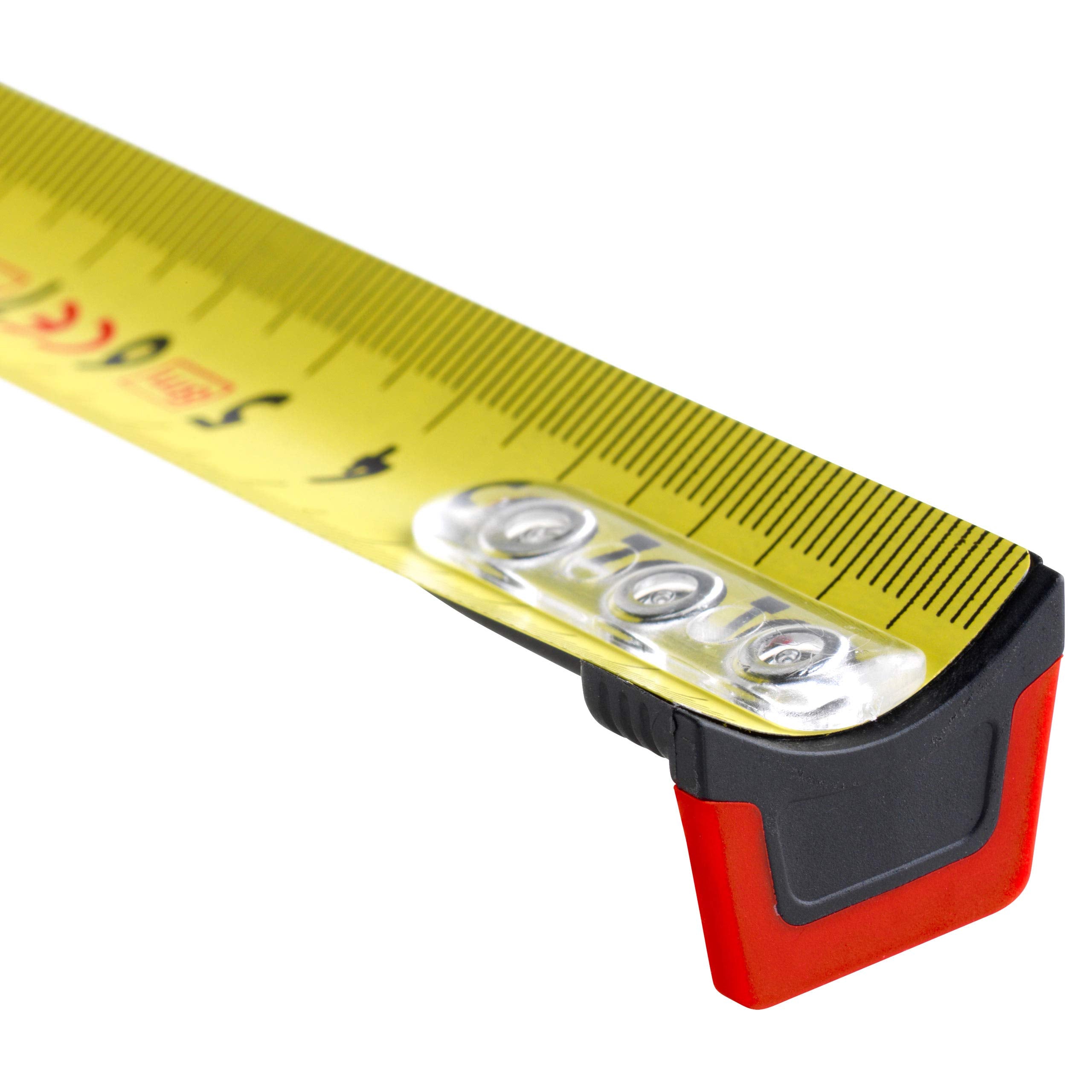 SOLA BIG T - Bandmaß 8m / 25mm - extrem robustes Profi-Rollbandmaß mit Gürtelclip - Stahlband, gelb lackiert mit mm Skala - Genauigkeitsklasse I - Rollmeter mit rutschfestem Endhaken - Länge 8m/25mm