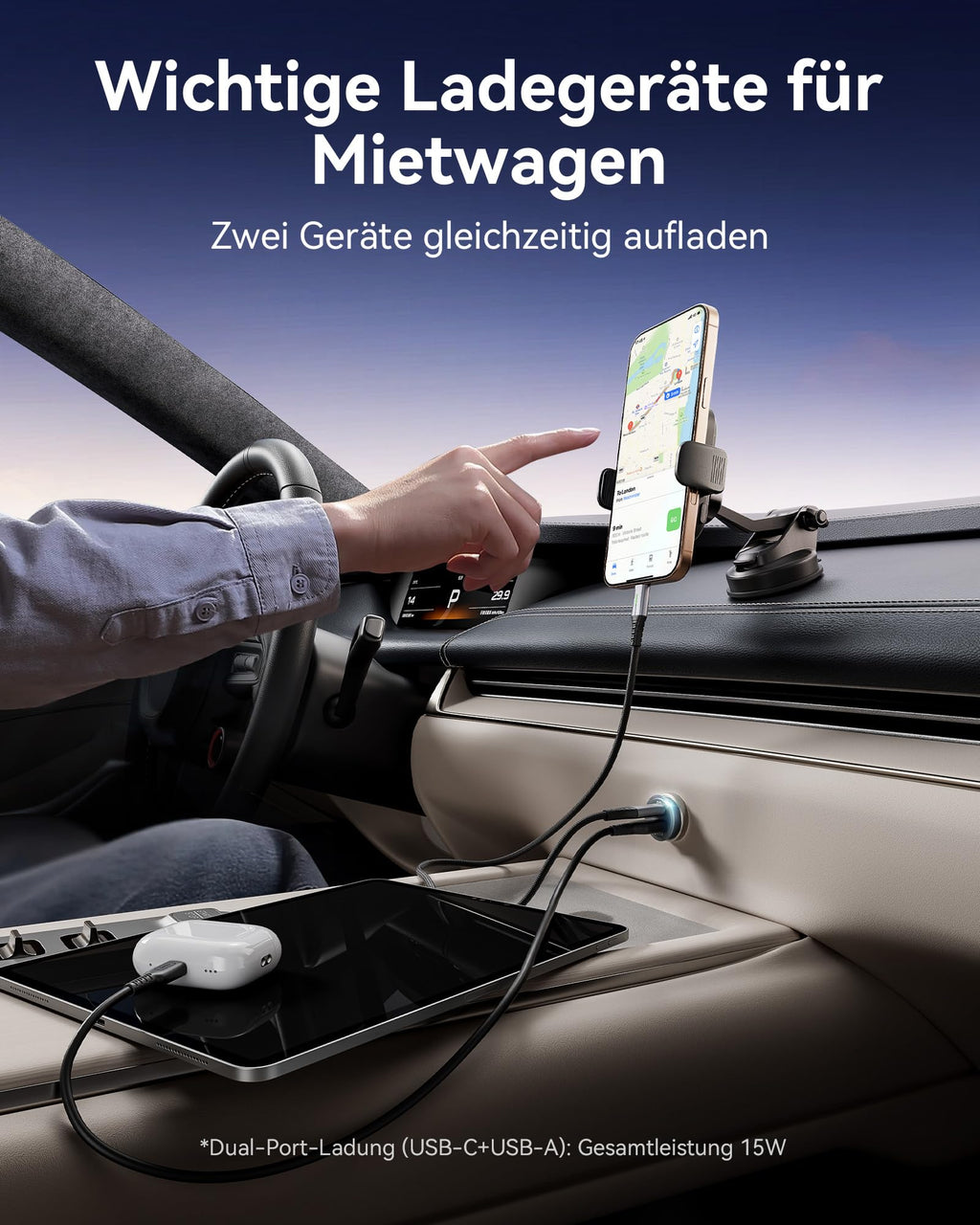 INIU Zigarettenanzünder, 12V USB C Adapter 60W Auto PD & QC 3.0 Kfz Ladegerät, Auto Ladegerät Adapter USB Zigarettenanzünder Verteiler Steckdose mit iPhone 16 15 14 13 Pro Max iPad Samsung S24 S23