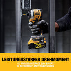 DEWALT 18 Volt Akku-Schlagschrauber (1/4“) (bürstenloser Motor, für schwere Schraubarbeiten, Dreh- und Schlagzahl sowie Drehmoment über 3 Stufen einstellbar, ohne Akku und Ladegerät), DCF850N-XJ