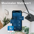 Bosch Smart Home Heizkörperthermostat II [+M], smartes Thermostat, Flexible Nutzung im Bosch Smart Home System oder herstellerübergreifend in Matter Systemen, anthrazit