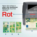 Detectalia D7X Geldscheinprüfer und Geldzählmaschine Einzeln - Falschgeld prüfgerät mit 7 Erkennungsprüfungen fur euro, gbp, chf, pln, czk und sek