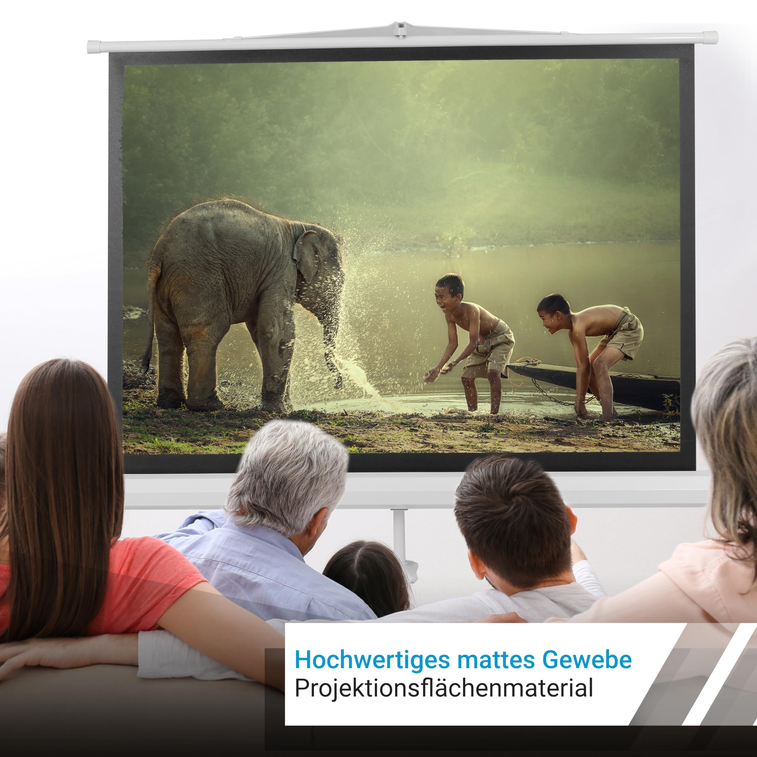 Pyle Leinwand mit Stativ 50 Zoll – Tragbare & Faltbare Projektorleinwand, Höhenverstellbar 63–122 cm, Ideal für Heimkino, Schule, Meeting, Konferenz & Outdoor Nutzung