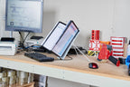 Durable Instaview20 Pocket Erweiterbares Desktop-Referenzsystem, Briefgröße, 10 doppelseitige Paneele, schwarze Ränder