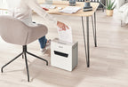 Leitz IQ 3M Premium Aktenvernichter P5, Mikroschnitt, 4-3 Blatt (70-80g/m²), Super leise, kompakt & sauber, TÜV+GS zertifiziert, 10L Behälter, für Büro & Home Office, Protect Serie, Weiß, 80930000