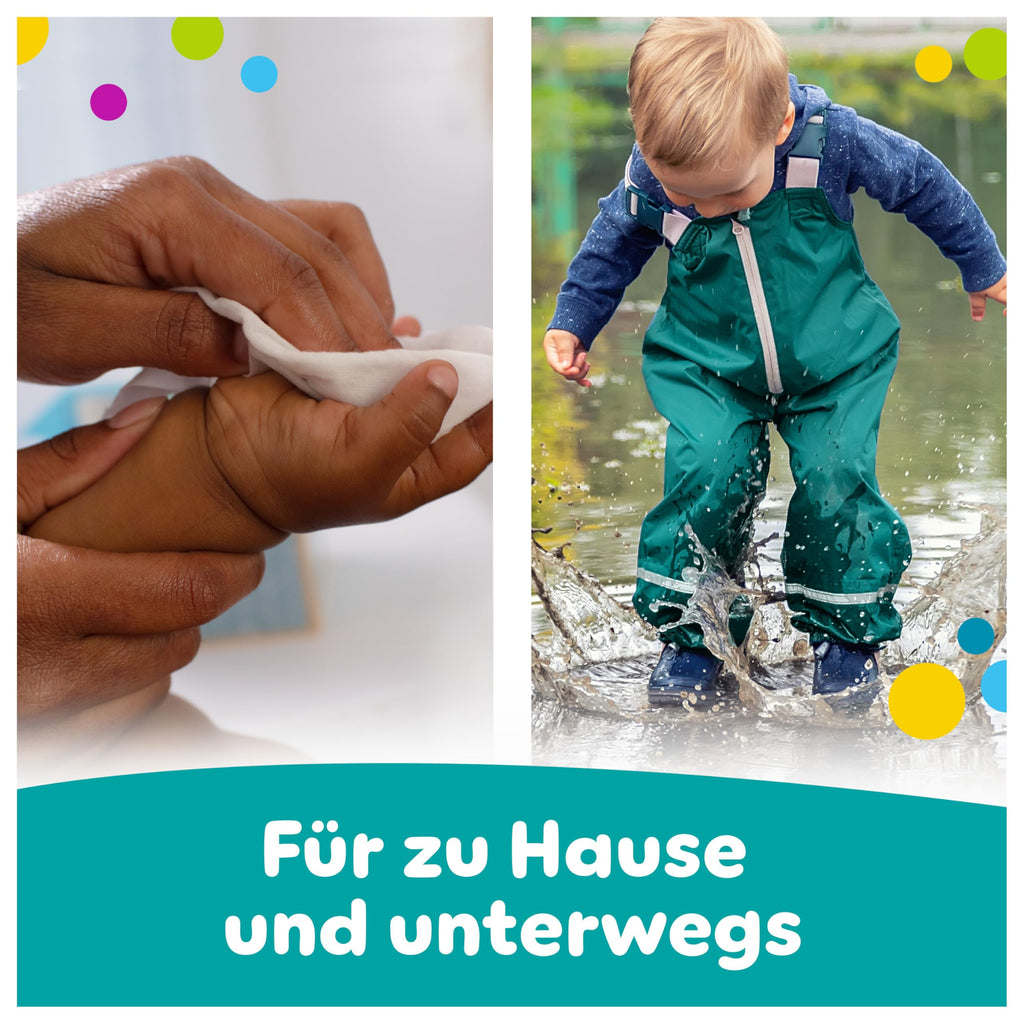 Pampers Fresh Clean Feuchttücher 15 Packungen mit 80 Stück, 1200 Feuchttücher, milder Duft, auch für Hände und Gesicht geeignet