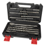 Original Einhell 12-tlg. SDS-plus Bohrer-Meißel-Set (Bohrhammer-Zubehör, inkl. 10x Steinbohrer, 1x Flachmeißel, 1x Spitzmeißel, im praktischen Koffer)