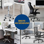 COSYLAND Bürostuhl Rollen 5er-Set 10x22 mm, Gummi Ersatzrollen für Bürostühle, leise Stuhlrollen für Parkett, Teppich & Hartboden (Nur für 1-KEA geeignet)