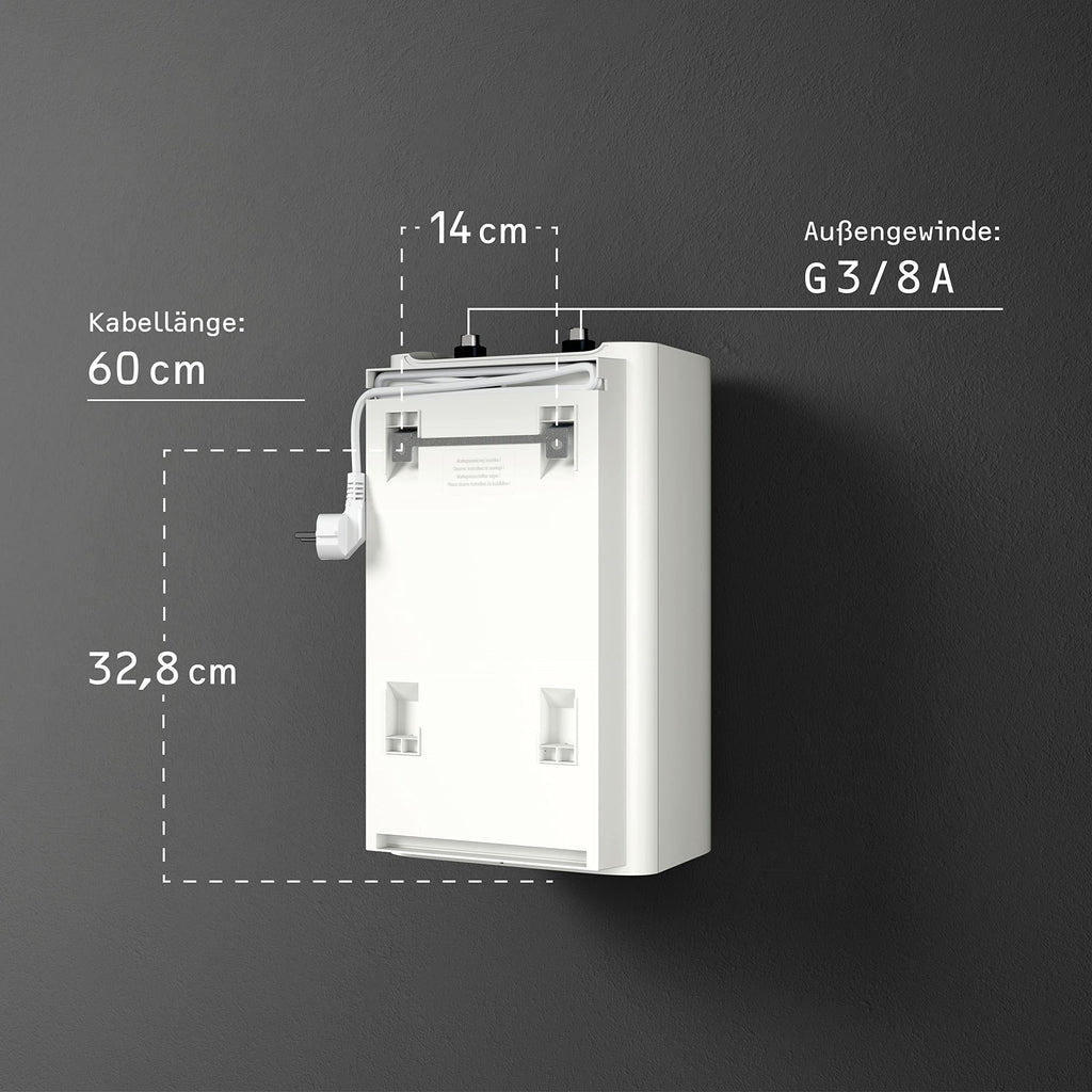 Neueste Generation: STIEBEL ELTRON Kleinspeicher SNU 5 Plus, sehr kompakt, antitropf-, thermostop-Funktion, Untertischboiler 5 Liter Niederdruck mit Stecker, 2 kW, 204972
