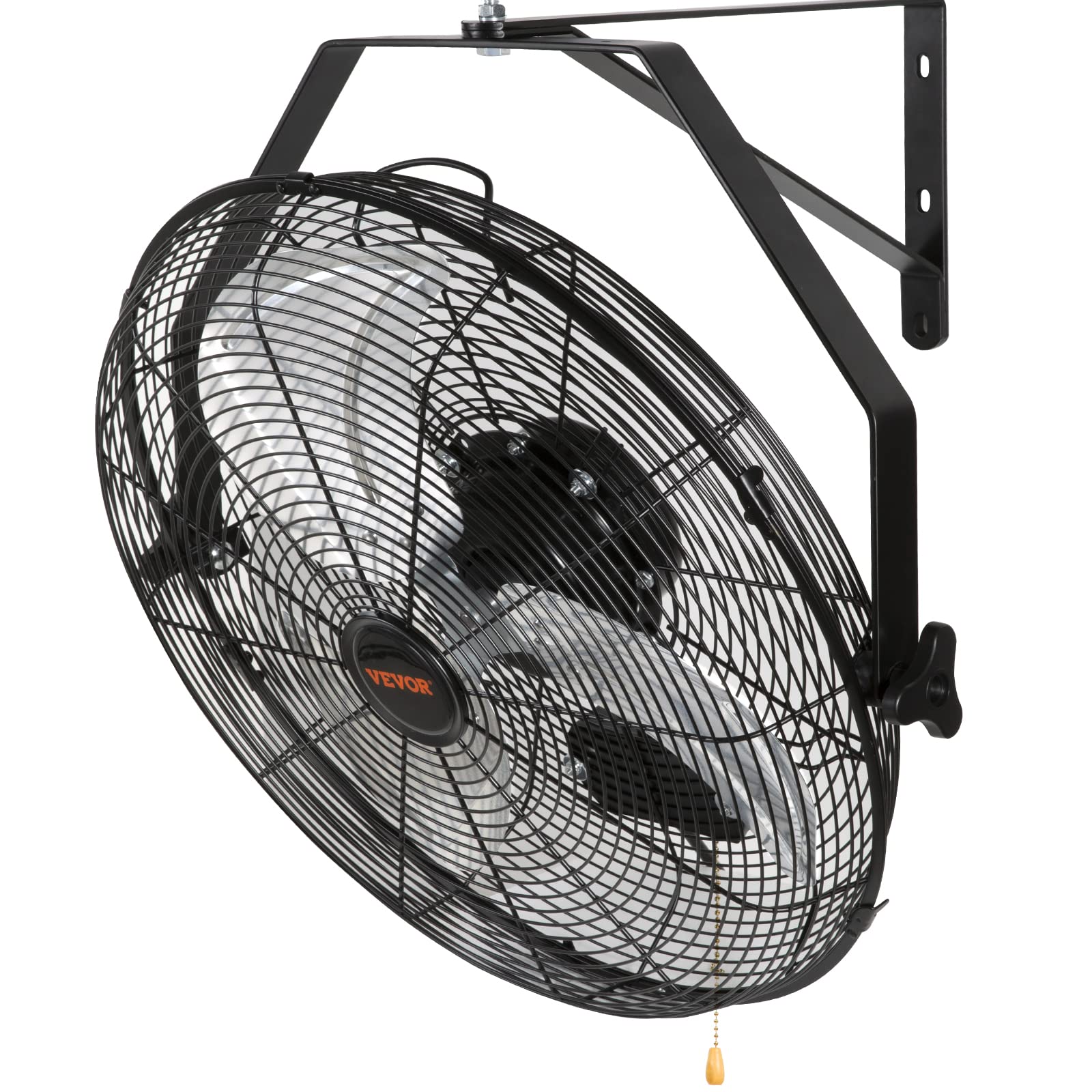 VEVOR Wandventilator, 57 cm, wasserdichter oszillierender Wandventilator, 3 Geschwindigkeiten, 4150 CFM, gewerblicher Wohnventilator zur Kühlung von Lager, Gewächshaus, Werkstatt, Terrasse, Schwarz