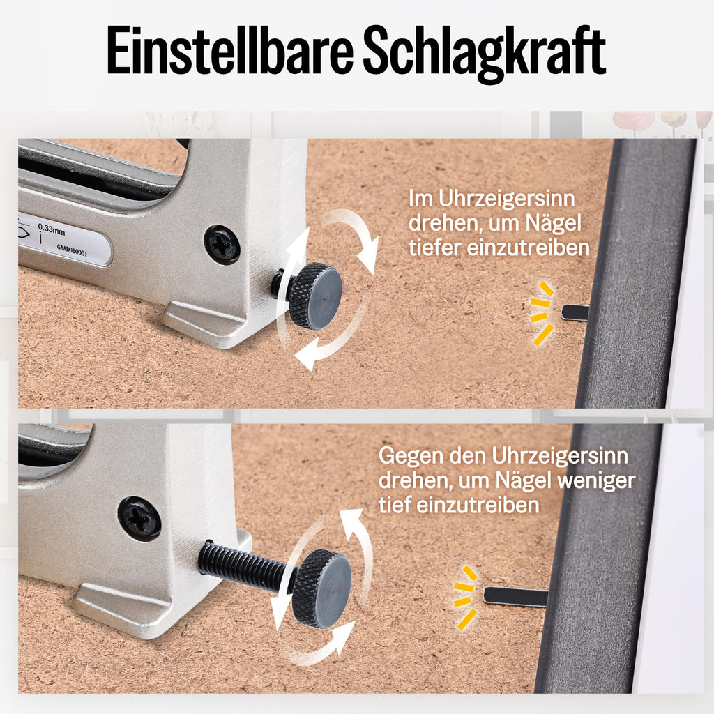 meite Hand-Punktetreiber HM515 mit 1000 Punkten – Manuelles Bilderrahmenwerkzeug, Leichter Punktetreiber für Bilderrahmen, Handtacker/Nagler für Bilderrahmen und Kunstwerke