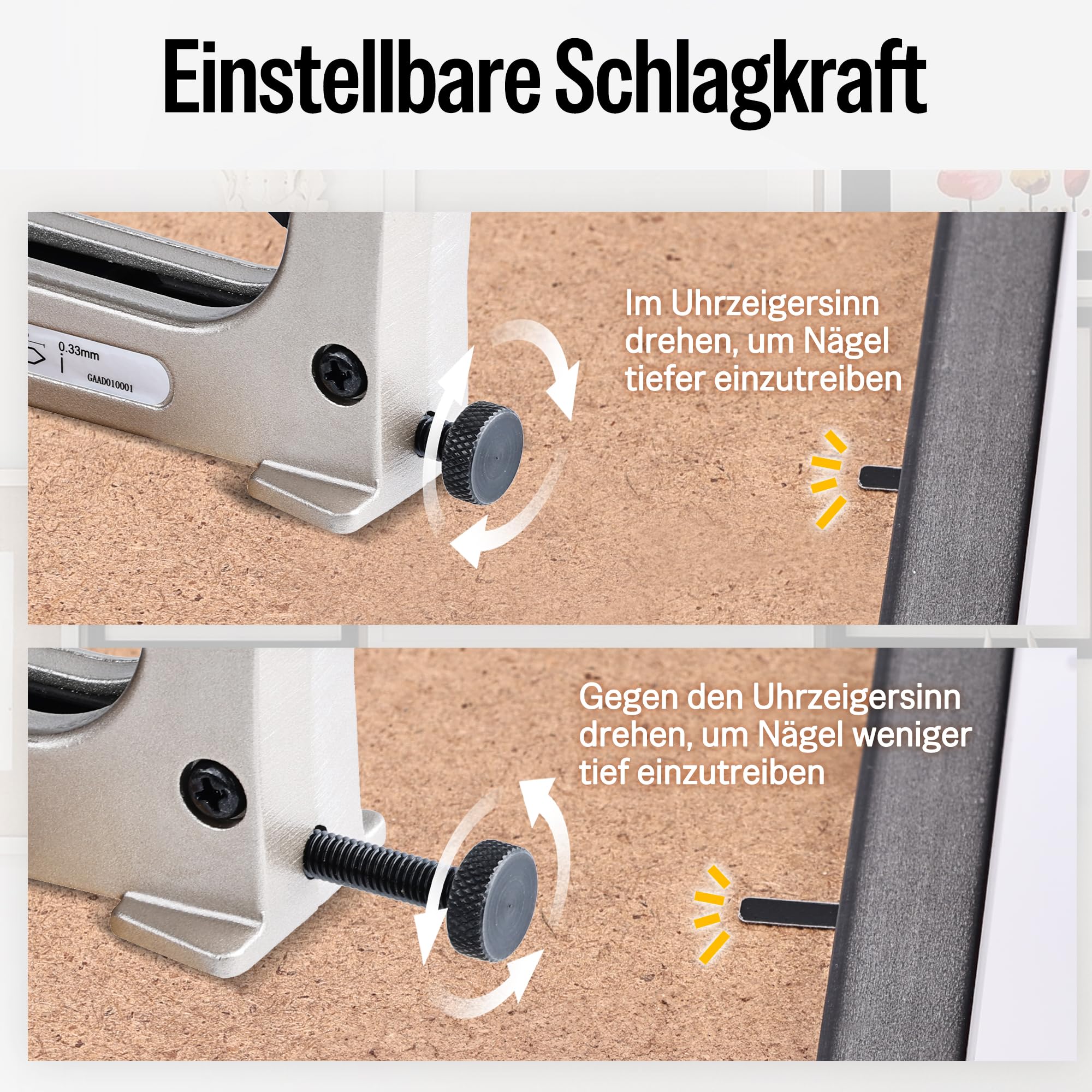 meite Hand-Punktetreiber HM515 mit 1000 Punkten – Manuelles Bilderrahmenwerkzeug, Leichter Punktetreiber für Bilderrahmen, Handtacker/Nagler für Bilderrahmen und Kunstwerke