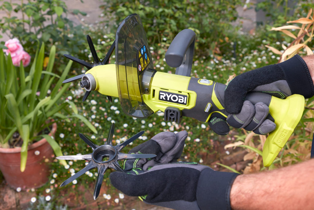 RYOBI 18 V ONE+ Akku-Kompakt-Kultivator RY18HCA-0 (5 cm Arbeitstiefe und 12 cm Arbeitsbreite, 5 cm Arbeitstiefe und 12 cm Arbeitsbreite, ohne Akku und Ladegerät)
