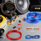Verstärker Kabelsatz, Anschluss-Set Auto Verstärker Kabel Set, Subwoofer Kabel Set Endstufe Kabel, Car Audio Wire, 800W (10-Gauge Leitung, 4,5 Meter)