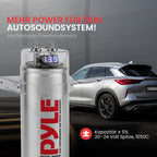 Pyle 3,2 Farad Digitaler Leistungskondensator - Hochleistungszubehör für Auto-Audio mit blauer Digitalanzeige | Spannungsanzeige | Überspannungsschutz | Montagesatz | DC 12-24V