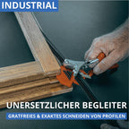 Original LÖWE Dichtungsprofilschere 4.104/V mit zwei Anschlagwinkeln für den professionellen Einsatz im Fensterbau - Dichtungswerkzeug mit V-Schnitt zum Ausklinken von Dichtungsprofilen an Außenecken