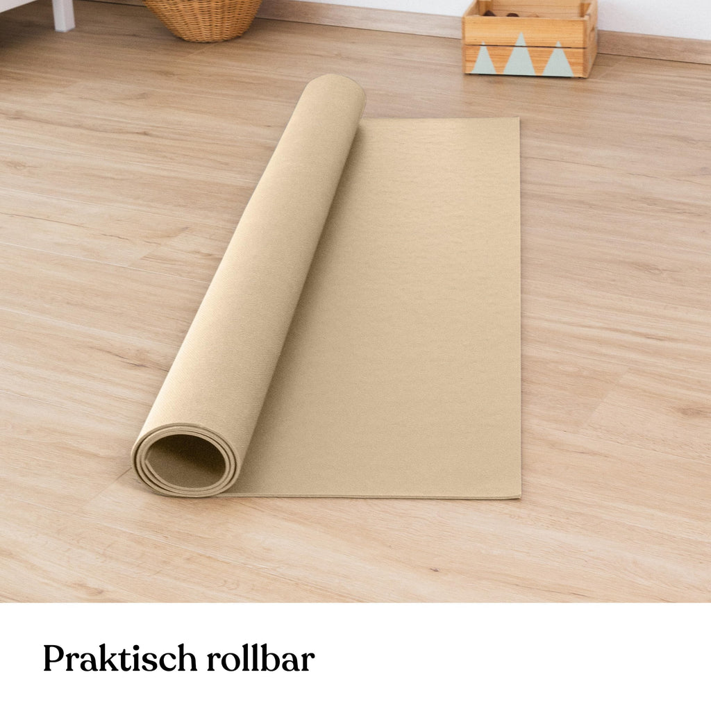 Ehrenkind® Made in Germany Anti-Rutsch Krabbelmatte Oeko-Tex Matten | Spielmatte Baby | Größe 180x240cm BEIGE