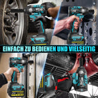 Schlagschrauber Akku 1000Nm für Makita 18V Batterie 3000RPM mit 2pcs 21V 4,0Ah Akku 1/2 Zoll Bürstenloser mit 6 Schlagbuchsen für Schraube und Mutter Auto LKW Reifen Removal