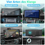 Carpuride V92 Tragbares Autoradio Kabellos Carplay & Android Auto, 10,26 Zoll 1080P HD Touchscreen Radio mit BT 5.0, Mirror Link Halterung Truck RV Armaturenbrett