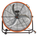 VEVOR Trommelventilator, 30 Zoll Industrie-Ladenventilator, Bodenventilator mit 3 Gänge, Trommelgebläse 13000 CFM, Standventilator 360° verstellbarer, Windmaschine für Lager, Werkstatt, Fabrik, Keller