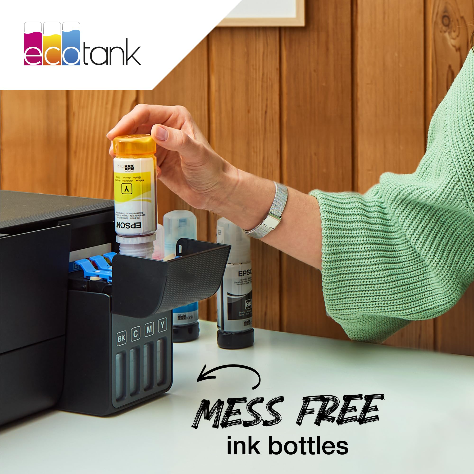 Epson EcoTank 102 Original Tinte in Flaschen, Multipack mit vier Farben