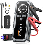 BRPOM Starthilfe Powerbank für Pkw mit Kompressor 160PSI,8000A 26800mAh Auto Starthilfe Powerbank für All Benzin und 12.0L Dieselmotor,Starter Powerbank Eingang/Ausgang und 600LUM LED-Licht