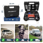 HASKYY Reifenreparaturset Reifenflickzeug Auto Reifen Reparatur Kit 53tlg - All in One Pannenset für Auto, Motorrad, ATV, SUV - Gummistreifen, Ventilwerkzeug, T-Griff & Cutter