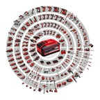 Einhell Akku-Heißklebepistole TE-CG 18 Li - Solo Power X-Change (Lithium-Ionen, in 120 Sekunden einsatzbereit, inkl. 5 Klebestifte + Flachklebedüse, ohne Akku und Ladegerät)